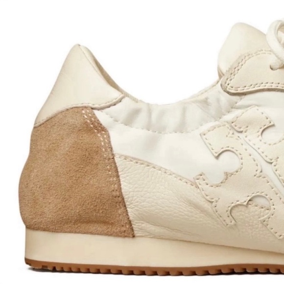 Tory Burch - Tory Sneakers White/New Ivory Suede/Calf Leather NWT - Picture 5 of 8